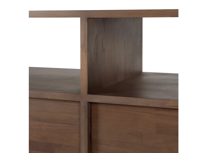 Open vakken Tv kast Teak Kabuki Brown TV Cupboard 10792 Ethnicraft