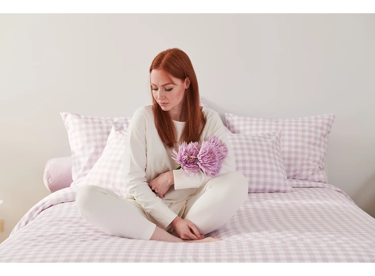 DBO Toby- lilac- cotton- 140*200/220- sfeerbeeld