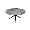 5696 iris spin poot zwart maxfurn eettafel dia 150cm rond lamulux marble nero