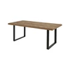 Phenix eettafel U poot metaal zwart scarlet oak bauwens budget