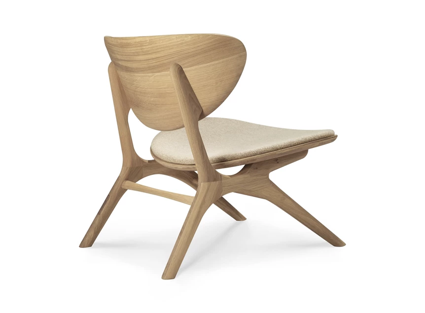 Achterkant Bijzetzetel Oak Eye Lounge Chair Off White Fabric 50675 Ethnicraft