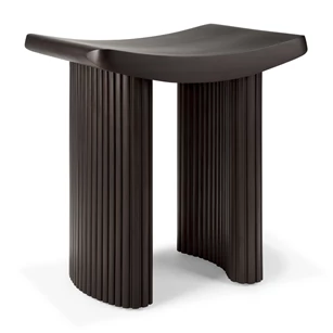Krukje Mahogany Roller Max Dark Brown Stool 35030 Ethnicraft