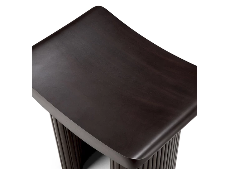 Bovenkant Krukje Mahogany Roller Max Dark Brown Stool 35030 Ethnicraft