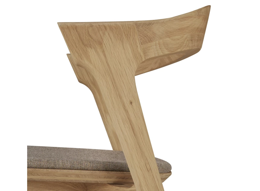 Zijde Armstoel Oak Bok Dining Chair Warm Grey Fabric 51486 Ethnicraft