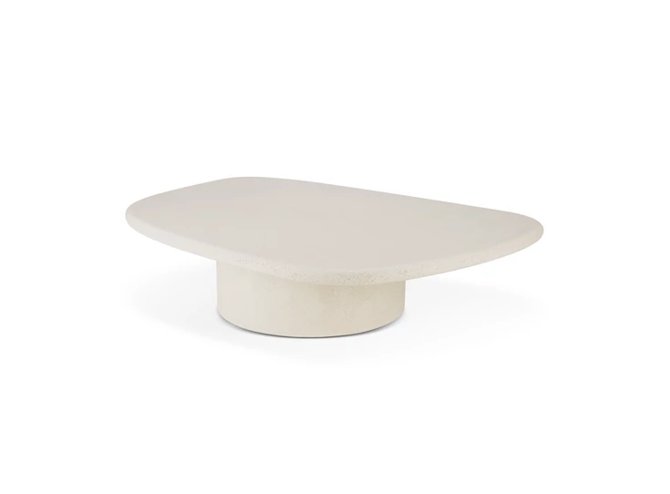 Zijkant Salontafel Elements Coffee Table Pebble Shape Microcement Off White 26412 Ethnicraft
