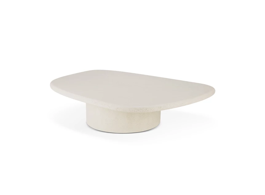 Zijkant Salontafel Elements Coffee Table Pebble Shape Microcement Off White 26412 Ethnicraft