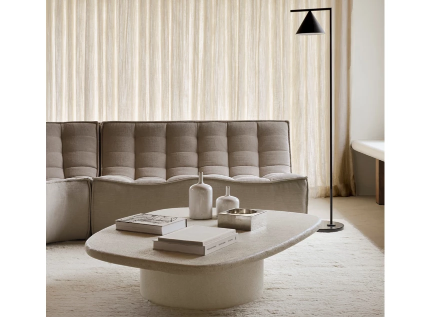 Inzoom Salontafel Elements Coffee Table Pebble Shape Microcement Off White 26412 Ethnicraft