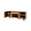 Phenix dressoir 1 lade scarlet oak black bauwens trendy industrieel 4 deuren