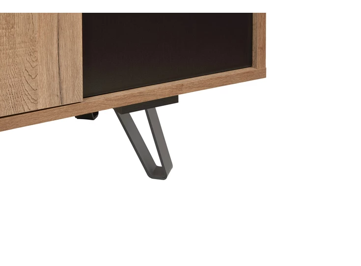 Phenix black bauwens 1 lade industrieel scarlet oak trendy 4 deuren dressoir