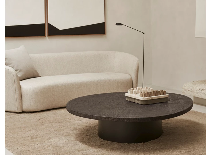 Sfeerfoto Salontafel Slice Coffee Table Oval Minerals Whisky 25931 Ethnicraft