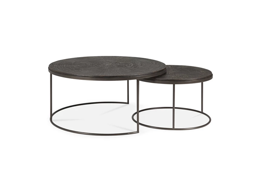 Front Salontafelset Slice Nesting Coffee Table Minerals Umber 25915 Ethnicraft