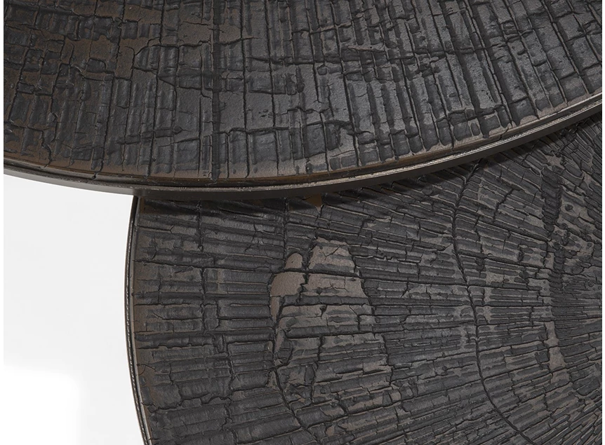 Bovenkant Salontafelset Slice Nesting Coffee Table Minerals Umber 25915 Ethnicraft