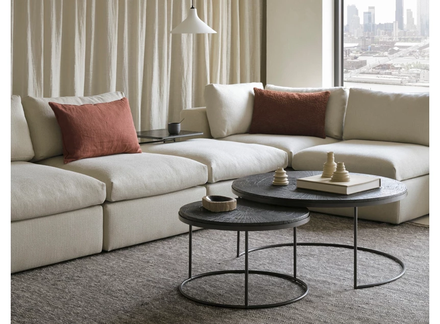 Sfeerfoto Salontafelset Slice Nesting Coffee Table Minerals Umber 25915 Ethnicraft