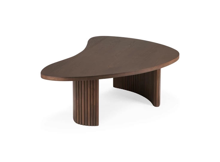Zijkant Salontafel Teak Boomerang Brown Coffee Table 10091 Ethnicraft