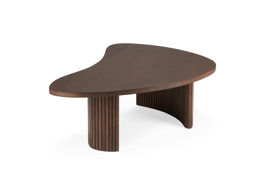 Zijkant Salontafel Teak Boomerang Brown Coffee Table 10091 Ethnicraft
