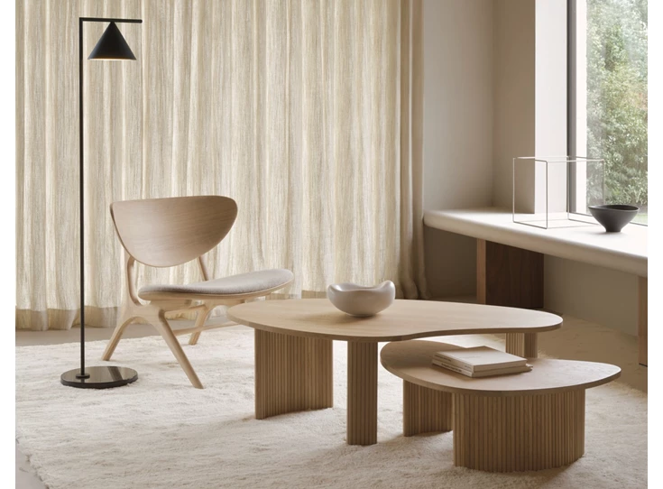 Sfeerfoto Salontafel Oak Boomerang Coffee Table 50791 Ethnicraft