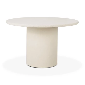 Eettafel Elements Dining Table Round Microcement Off White 26423 Ethnicraft