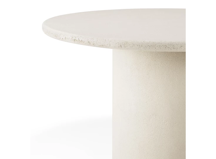 Inzoom Eettafel Elements Dining Table Round Microcement Off White 26423 Ethnicraft