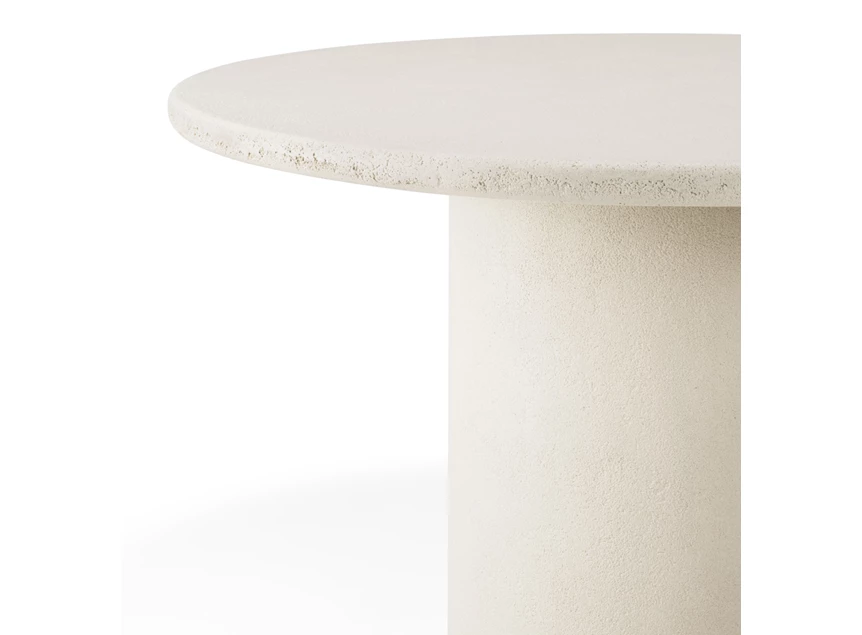 Inzoom Eettafel Elements Dining Table Round Microcement Off White 26423 Ethnicraft