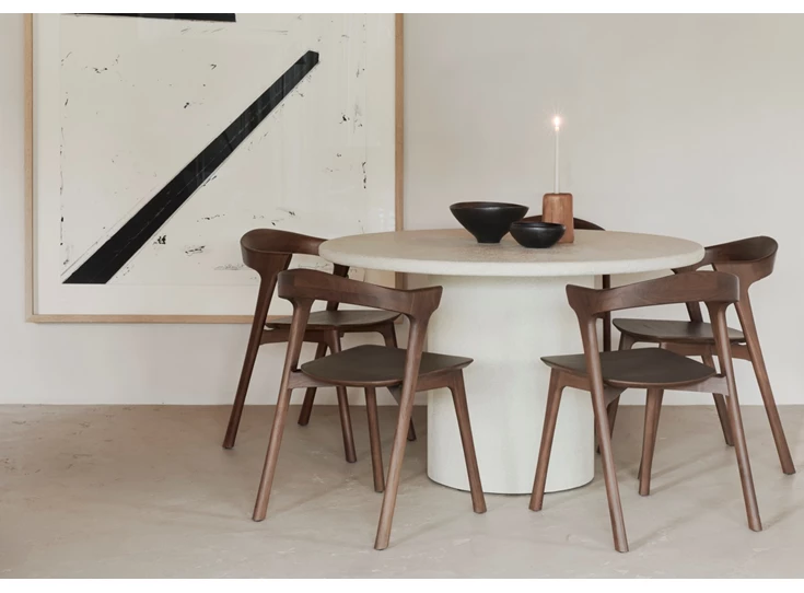 Sfeerfoto Eettafel Elements Dining Table Round Microcement Off White 26423 Ethnicraft