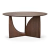 Eettafel Teak Geometric Brown Dining Table Round 10513 Ethnicraft