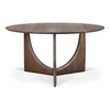 Front Eettafel Teak Geometric Brown Dining Table Round 10513 Ethnicraft