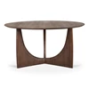Achterkant Eettafel Teak Geometric Brown Dining Table Round 10513 Ethnicraft