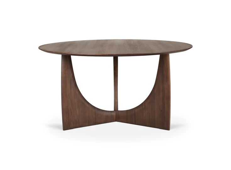 Achterkant Eettafel Teak Geometric Brown Dining Table Round 10513 Ethnicraft