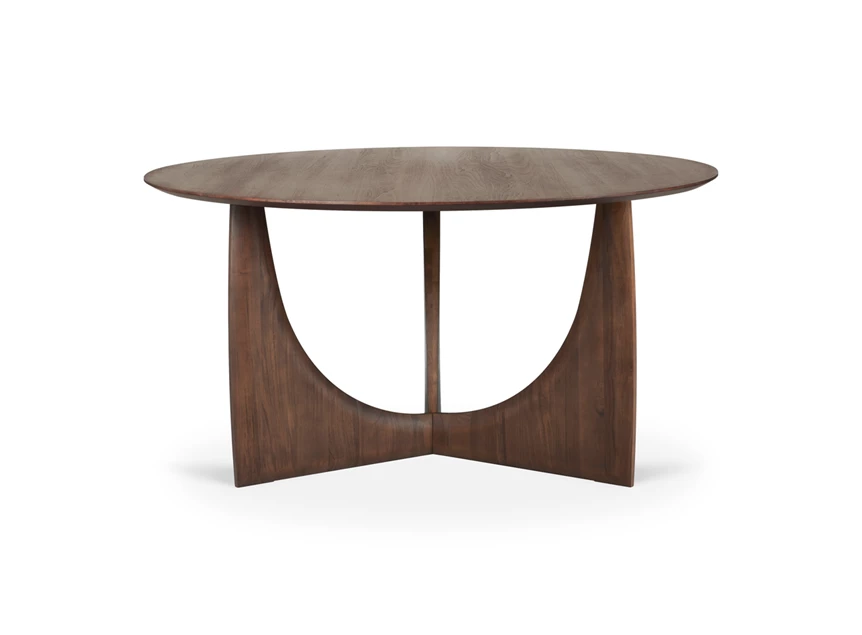 Achterkant Eettafel Teak Geometric Brown Dining Table Round 10513 Ethnicraft