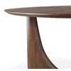 Bladrand Eettafel Teak Geometric Brown Dining Table Round 10513 Ethnicraft