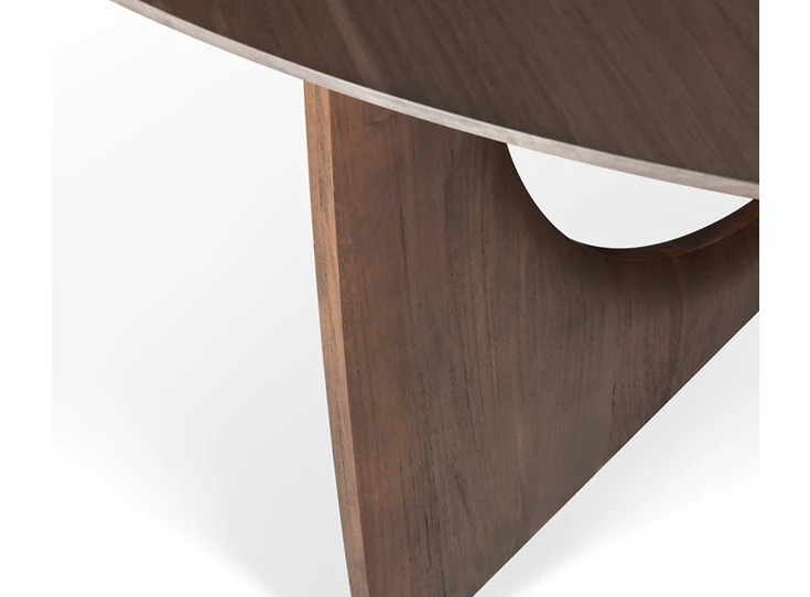 Zijde Eettafel Teak Geometric Brown Dining Table Round 10513 Ethnicraft