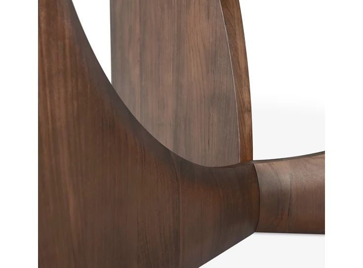 Onderstel Eettafel Teak Geometric Brown Dining Table Round 10513 Ethnicraft