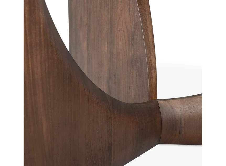 Onderstel Eettafel Teak Geometric Brown Dining Table Round 10513 Ethnicraft