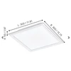 Salobrena 1- plafondarmatuur- led- 300x300- 4000K- afmetingen