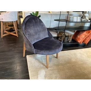 Bijzetzetel Toya stof LSA 1604 Vintage Velvet Raven Black Passe Partout