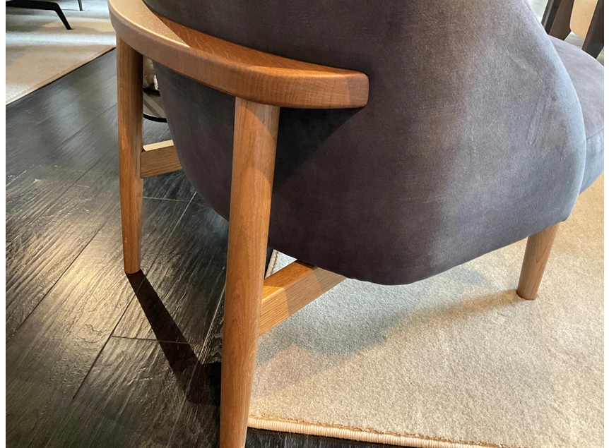 Onderstel Bijzetzetel Toya stof LSA 1604 Vintage Velvet Raven Black Passe Partout