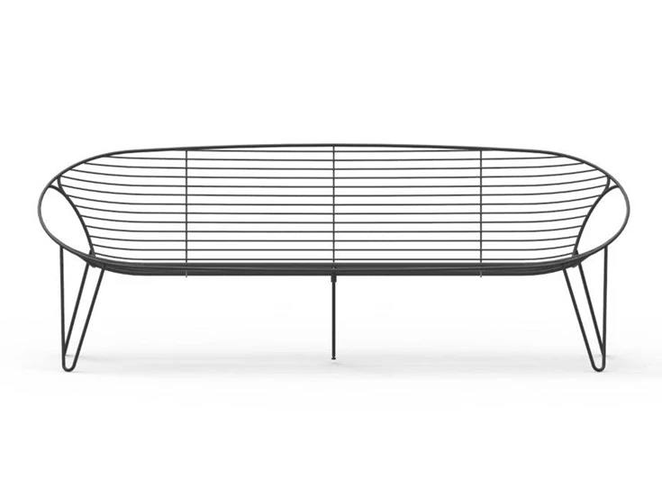 Sofa Wire 3 seater frame zwart Joli