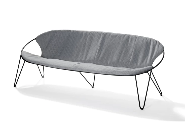 Sofa Wire 3 seater frame kussen grijs zwart Joli