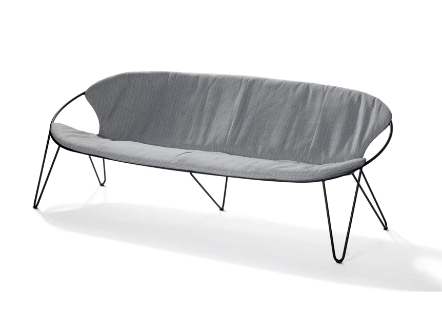 Sofa Wire 3 seater frame kussen grijs zwart Joli