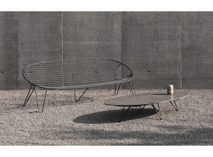 Outdoor Sofa Wire 3 seater frame zwart Joli