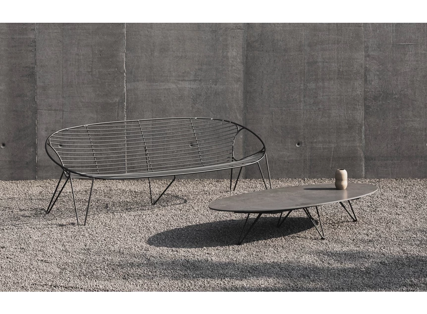 Outdoor Sofa Wire 3 seater frame zwart Joli