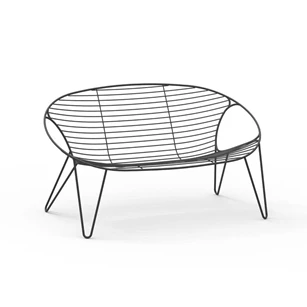 Sofa Wire 2 seater frame zwart Joli