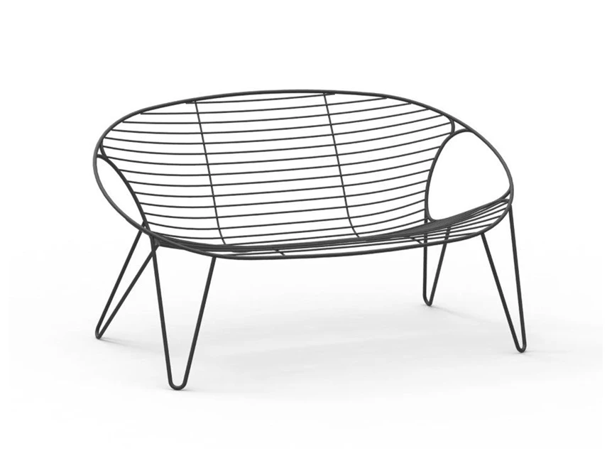 Sofa Wire 2 seater frame zwart Joli