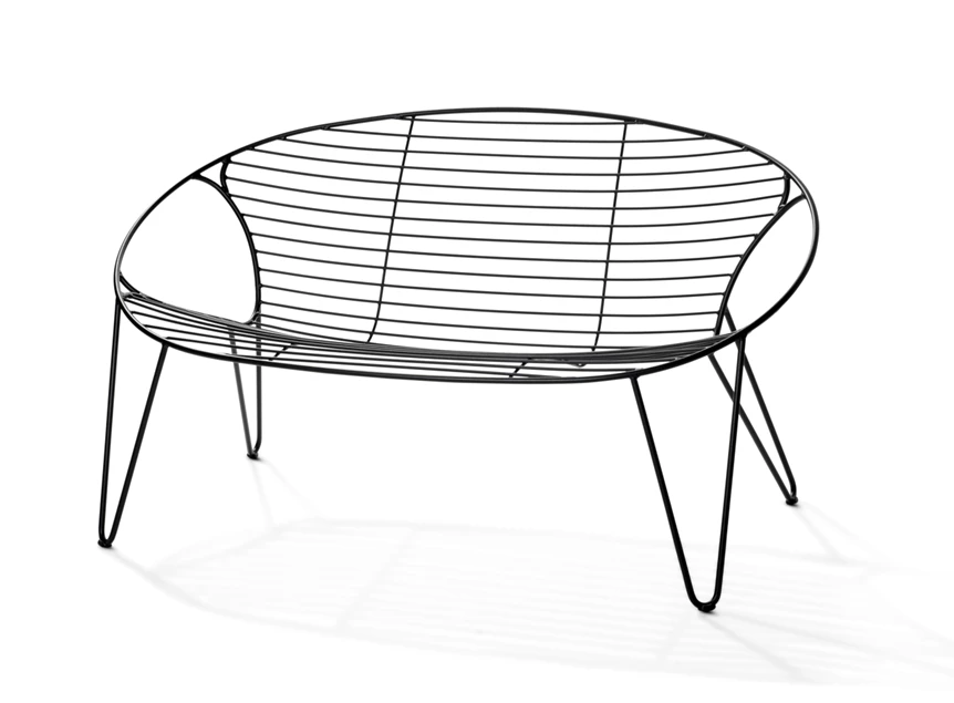 Zijkant Sofa Wire 2 seater frame zwart Joli