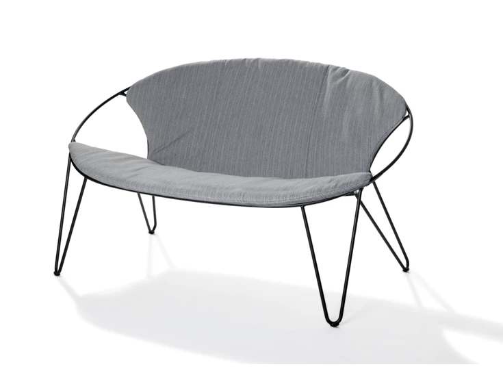 Sofa Wire 2 seater frame inlegkussen grijs zwart Joli