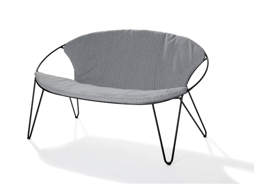 Sofa Wire 2 seater frame inlegkussen grijs zwart Joli