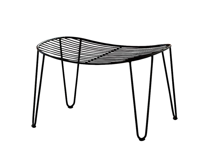 Tabouret Wire voetenbank metaal zwart Joli