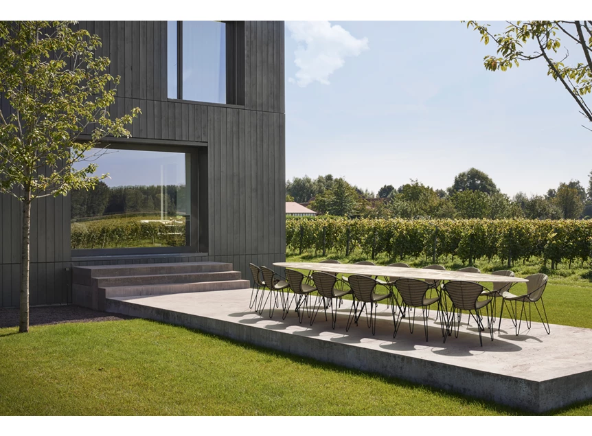 Eettafel Wire Majestic Table keramiek marble marone Joli