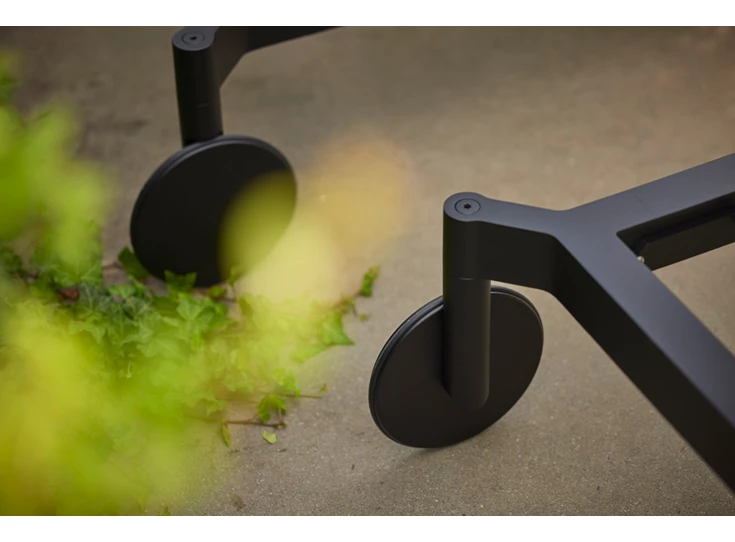 Wielen Lounger outdoor tuinset ligzetel Marguerite zwart Joli