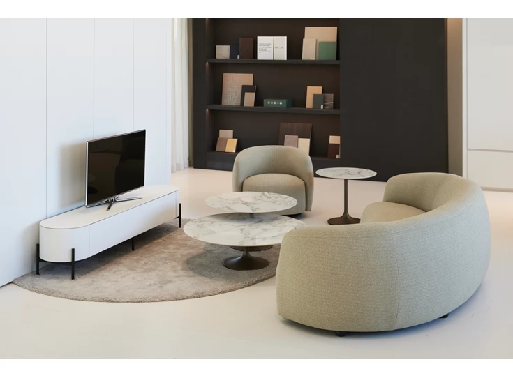 Sfeerfoto Sofa Olivo zetel 3-zit stof lichtgroen Joli